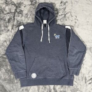 Goat USA Sweatshirt Large Gray Pullover Hood Long Sleeve Kangaroo Pocket Hoodie